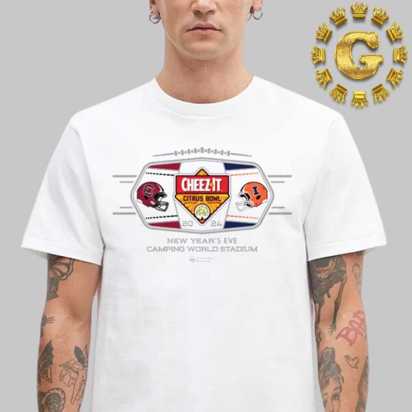 South Carolina Gamecocks Football Vs Illinois Fighting Illini Football 2024 Cheez-It Citrus Bowl Unisex T-Shirt