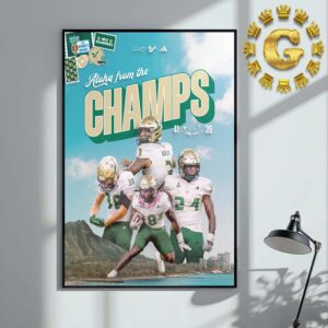 South Florida Bulls Football Are The Hawaii Bowl Aloha From The Champions 2024 Home Decor Poster Canvas