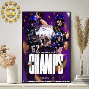 TCU Horned Frogs Football Isleta New Mexico Bowl Champions 2024 Home Decor Poster Canvas