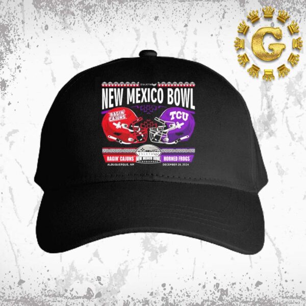 TCU Horned Frogs Football Vs Louisiana Ragin Cajuns Football 2024 Isleta New Mexico Bowl Matchup Helmet Classic Cap Hat Snapback