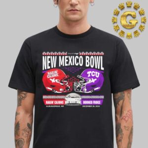 TCU Horned Frogs Football Vs Louisiana Ragin Cajuns Football 2024 Isleta New Mexico Bowl Matchup Helmet Unisex T-Shirt