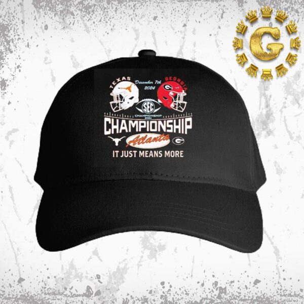 Texas Longhorns Vs Georgia Football SEC Championship Game Bound 2024 On December 7th Matchup Classic Hat Cap Snapback