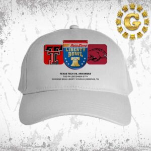 Texas Tech Red Raiders Vs Arkansas Razorbacks 2024 AutoZone Liberty Bowl At Simmons Bank Liberty Stadium In Memphis TN On December 27th Classic Cap Hat Snapback