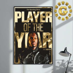 Travis Hunter Colorado Buffaloes Football Player Of The Year 2024 NCAA Home Decor Poster Canvas