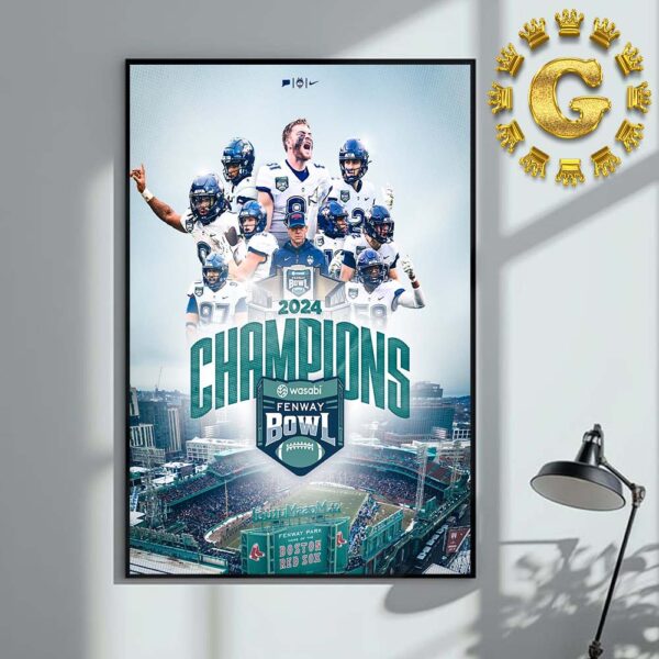 UConn Huskies Football Are 2024 Fenway Bowl Champions Home Decor Poster Canvas