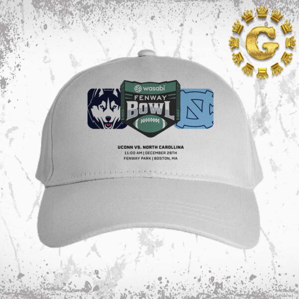 UConn Huskies Vs North Carolina Tar Heels 2024 Fenway Bowl At Fenway Park In Boston MA On December 28th Classic Cao Hat Snapback