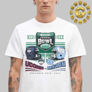 Uconn Huskies Football Vs North Carolina Tar Heels Football 2024 Wasabi Fenway Bowl Helmet Unisex T-Shirt