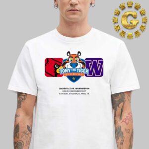 Washington Huskies Vs Louisville Cardinals 2024 Tony The Tiger Sun Bowl At Sun Bowl Stadium In El Paso TX On December 31st Unisex T-Shirt