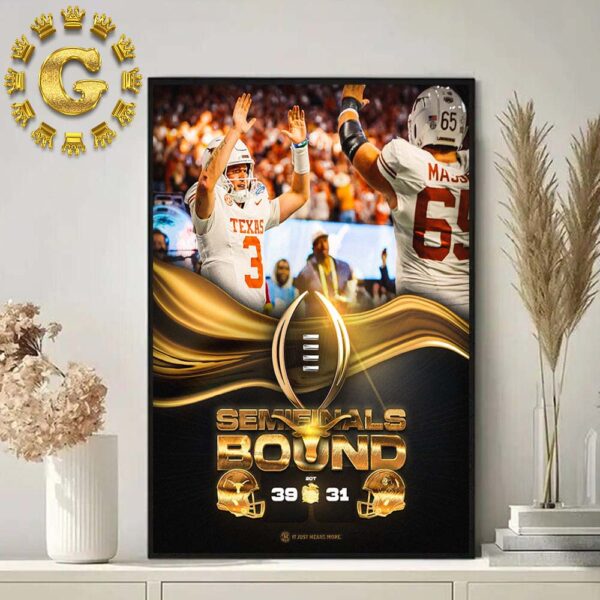 2025 Chick-Fil-A Peach Bowl Champions Are Texas Longhorns Football Home Decor Poster Canvas