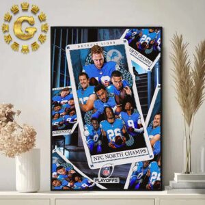 Detroit Lions Are NFC North Champions Playoff NFL Home Decor Poster Canvas