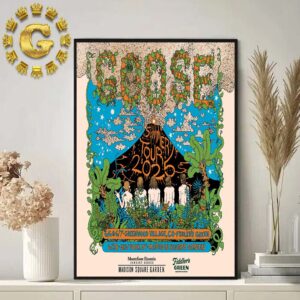 Goose Band Event Poster Summer Tour 2025 At Fiddler’s Green In Greenwood Village CO On June 6th And 7th And At Madison Square Garden In New York On June 28th Home Decor Poster Canvas