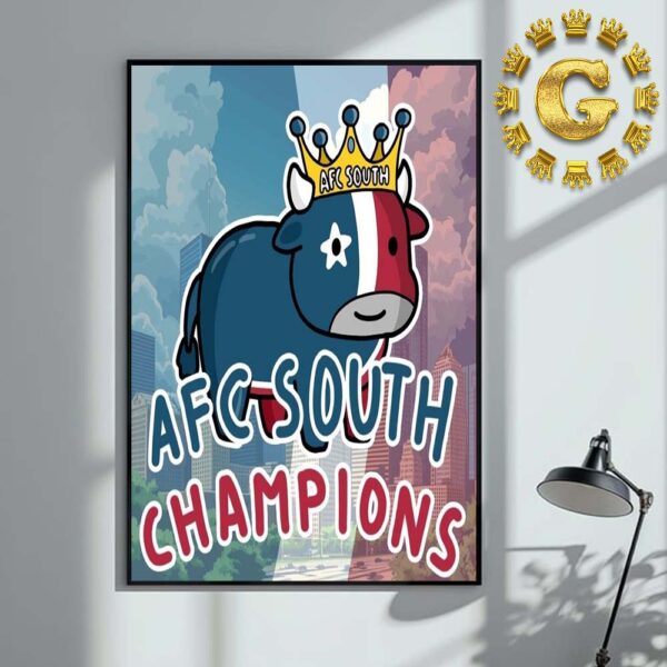 Houton Texans AFC South Champions AFC Division Champions Picture NFL Home Decor Poster Canvas