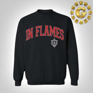 In Flames Collegiate Logo Crewneck Unisex Sweater Shirt