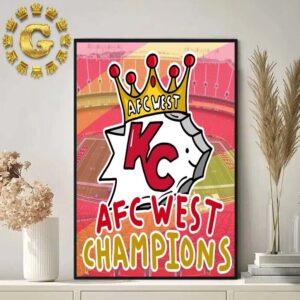 Kansas City Chiefs AFC West Champions AFC Division Champions Picture NFL Home Decor Poster Canvas