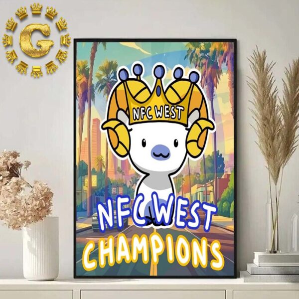 Los Angeles Rams NFC West Champions NFC Division Champions Picture NFL Home Decor Poster Canvas