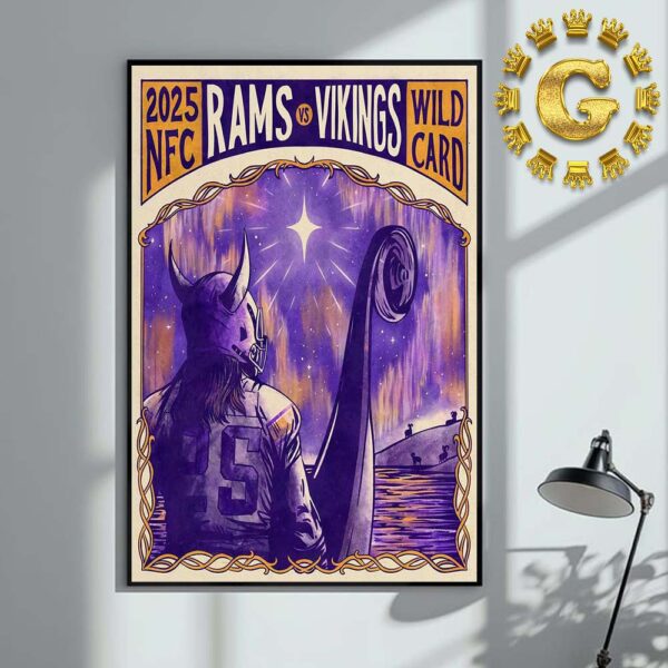 Los Angeles Rams Vs Minnesota Vikings Wild Card NFC 2025 Home Decor Poster Canvas