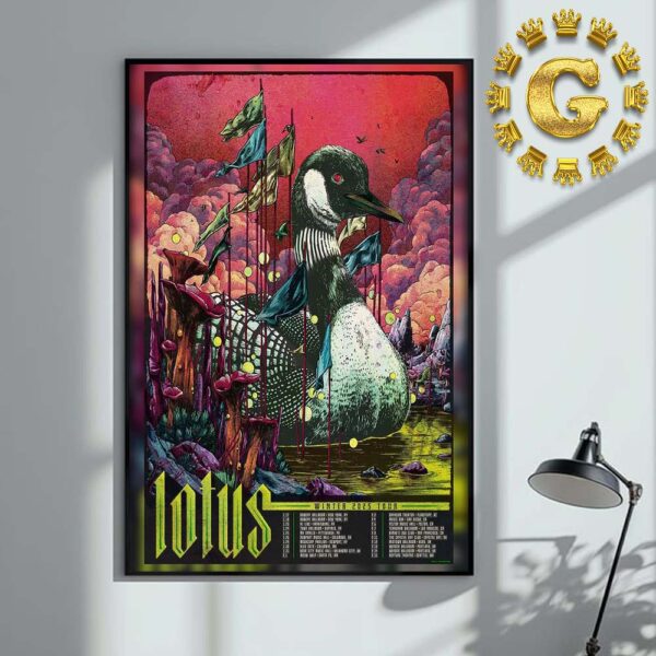 Lotus Band Poster Dates List Winter 2025 Tour Home Decor Poster Canvas