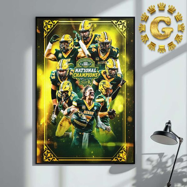 North Dakota State Bison Football Are NCAA Division Football 2024 Nat10nal Champions Home Decor Poster Canvas