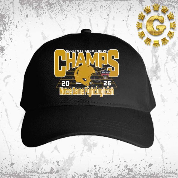 Notre Dame Fighting Irish Football Are 2025 Allstate Sugar Bowl Champions Classic Cap Hat Snapback