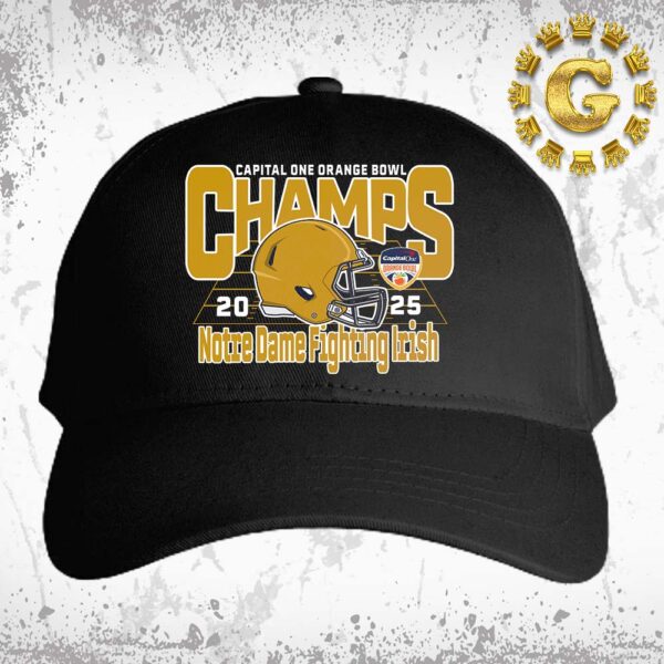 Notre Dame Fighting Irish Football Are 2025 Capital One Orange Bowl Champions Classic Cap Hat Snapback