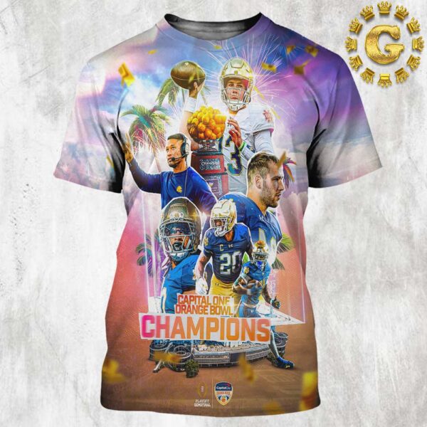 Notre Dame Football Are Capital One Orange Bowl Champions 2025 All Over Print Shirt