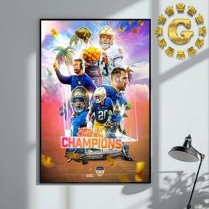 Notre Dame Football Are Capital One Orange Bowl Champions 2025 Home Decor Poster Canvas