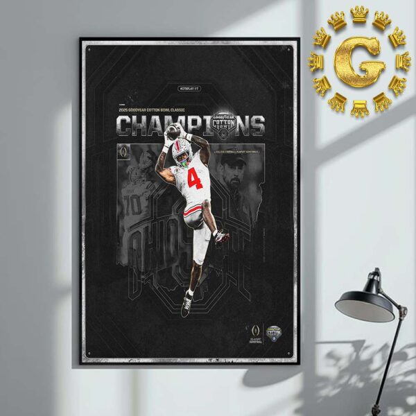 Ohio State Buckeyes Are 2025 Goodyear Cotton Bowl Classic Champions Home Decor Poster Canvas