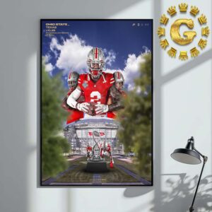 Ohio State Vs Texas CFP Semifinal  Goodyear Cotton Bowl At AT&T Stadium On January 10 2025 Home Decor Poster Canvas