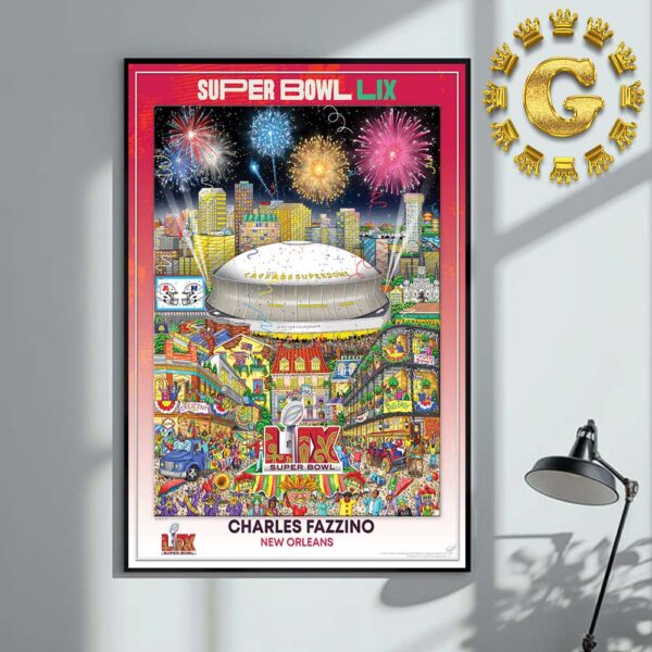 Super Bowl LIX New Orleans 2025 Official NFL Football Commemorative Pop Art Decor Poster Canvas