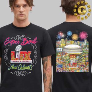 Super Bowl LIX New Orleans 2025 Official NFL Football Commemorative Pop Art Poster Two Side Unisex T-Shirt