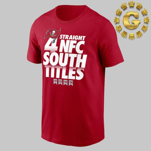 Tampa Bay Buccaneers Four Straight NFC South Division Champions NFL Unisex T-Shirt