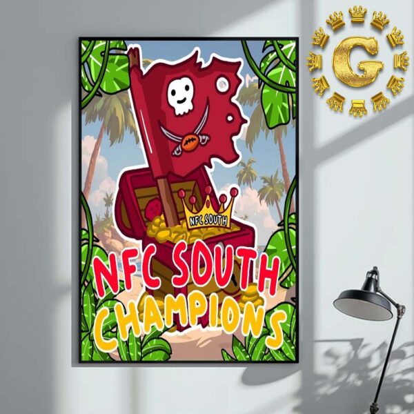 Tampa Bay Buccaneers NFC South Champions NFC Division Champions Picture NFL Home Decor Poster Canvas