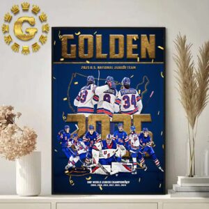 Team USA Hockey Is IIHF World Junior Champions 2025 Golden Medals Home Decor Poster Canvas