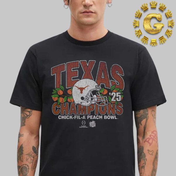 Texas Longhorns College Football Playoff 2025 Peach Bowl Champions Unisex T-Shirt