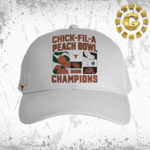 Texas Longhorns College Football Playoff 2025 Peach Bowl Champions Victory Ahead Classic Cap Hat Snapback