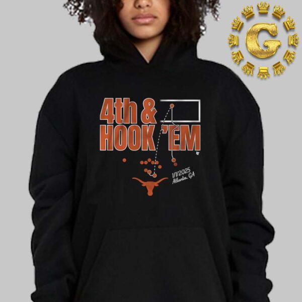 Texas Longhorns Football 4th And Hook ‘Em Unisex Hoodie Shirt