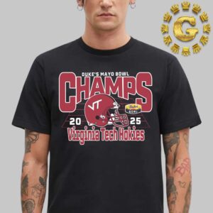 Virginia Tech Hokies Football Are 2025 Duke’s Mayo Bowl Champions Unisex T-Shirt